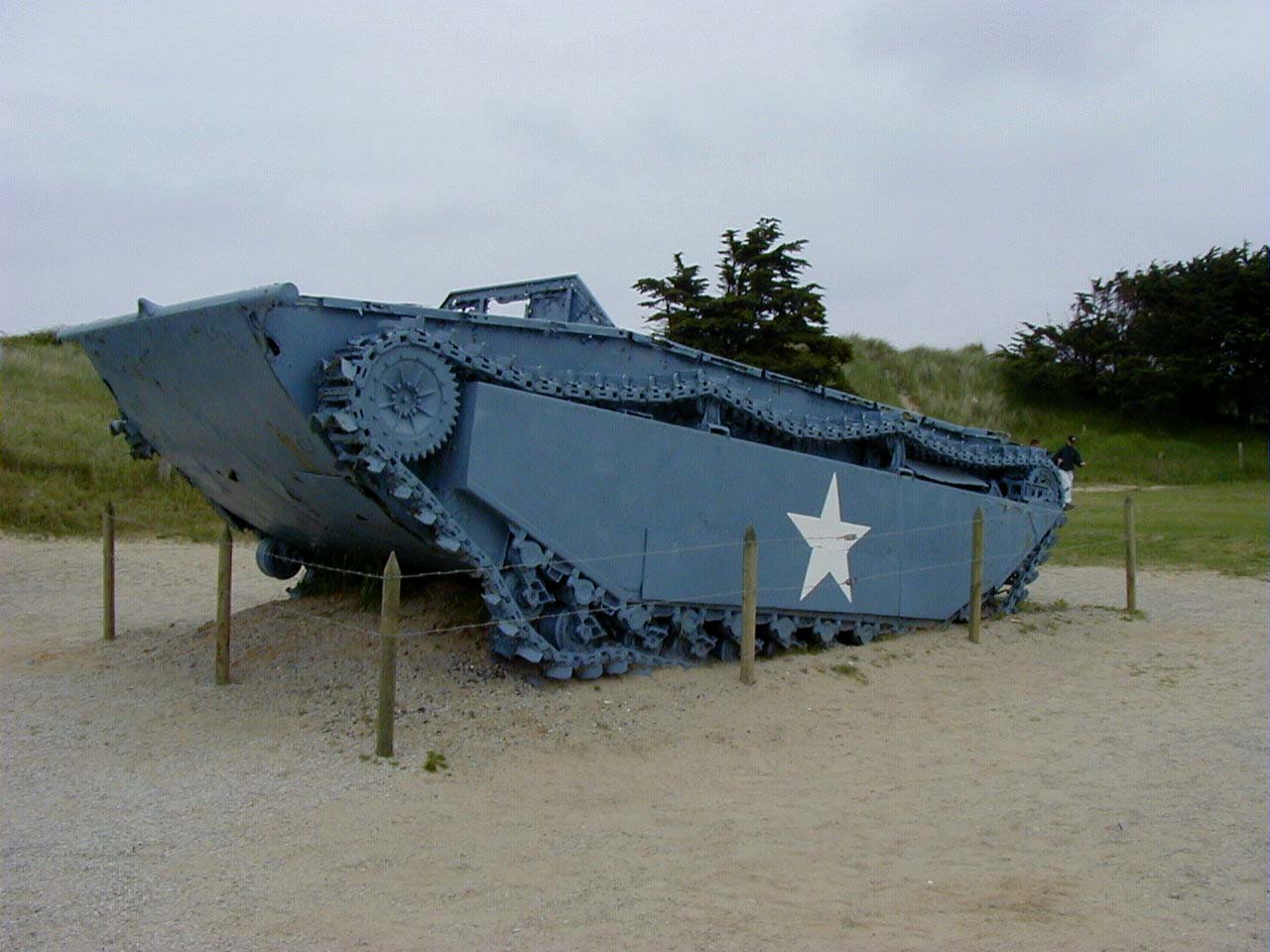 tracked landing craft on Utah beach