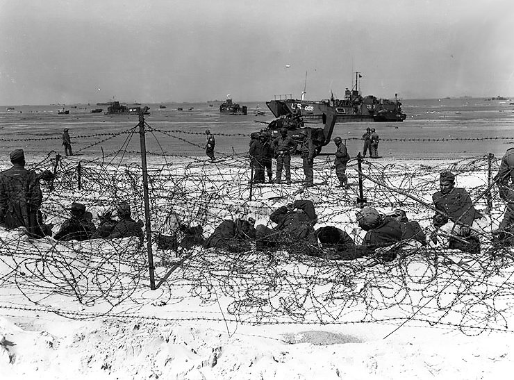 German prisoners on Utah beach